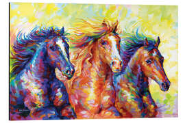 Magnettafel Royale Pferde, Farbenfroh