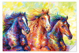 Wall sticker Royal Horses, Colourful