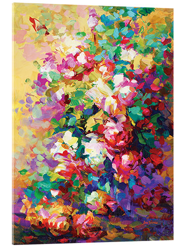 Tableau en verre acrylique Colourful Bunch of Roses