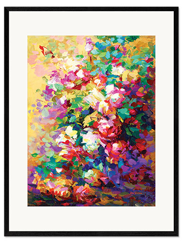 Kunsttryk i ramme Colourful Bunch of Roses