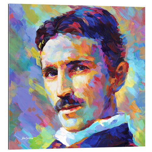 Gallery print Nikola Tesla Colourful Portrait