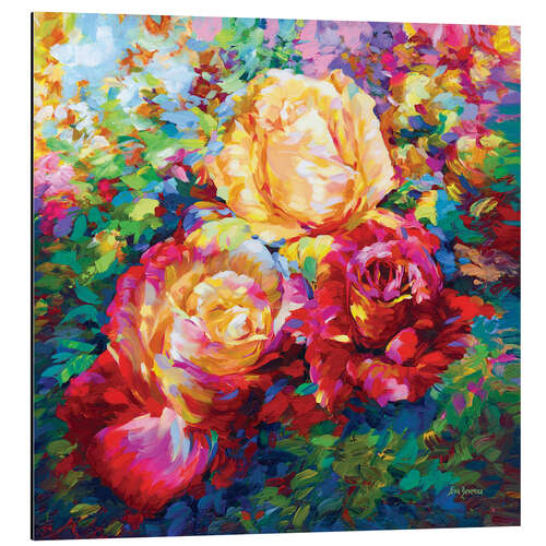 Aluminium print Colourful Roses