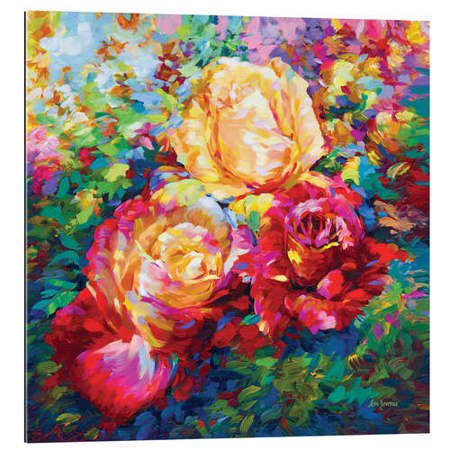 Tableau en plexi-alu Colourful Roses