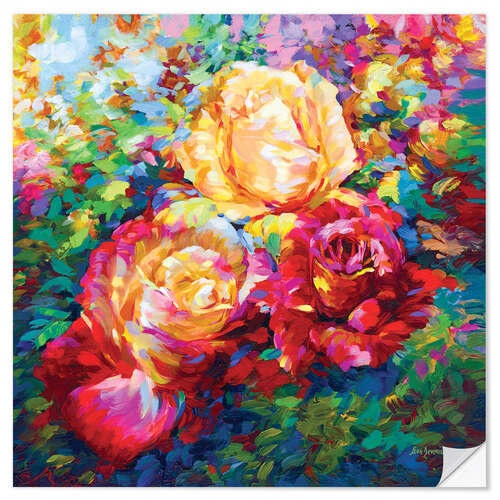 Naklejka na ścianę Colourful Roses