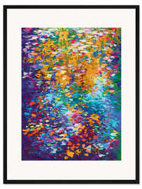 Gerahmter Kunstdruck Farbenfroher Tanz der Blätter