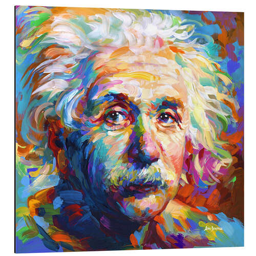 Cuadro de aluminio Albert Einstein Pop Art