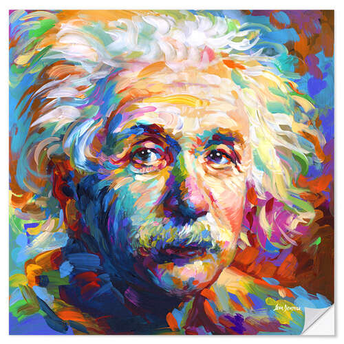 Wandsticker Albert Einstein Pop Art