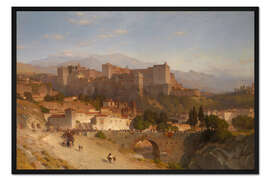 Gerahmter Kunstdruck Der Hügel der Alhambra