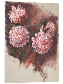 Foam board print Red Peonies