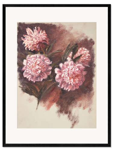 Framed art print Red Peonies