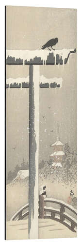 Cuadro de aluminio Torii en la nieve, hacia 1900