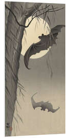 PVC print Two bats under a full moon, ca. 1900