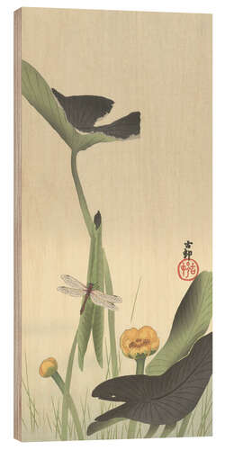 Wood print Dragonfly and Lotus, ca. 1900