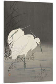 Magnettafel Zwei Reiher im Schilf, ca. 1900