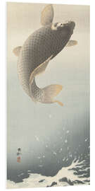 Foam board print Jumping carp, ca. 1900