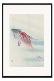 Gerahmter Kunstdruck Zwei Karpfen