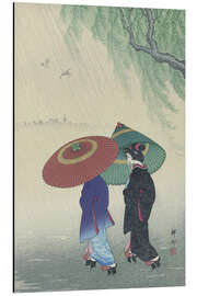 Magnettafel Zwei Frauen im Regen