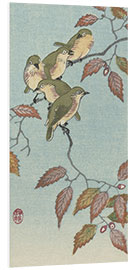 Tableau en PVC Petits oiseaux sur une branche, vers 1900