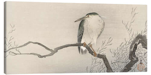 Leinwandbild Vogel auf Ast, ca. 1900