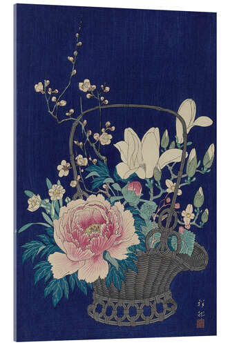 Quadro em acrílico Cesto de flores de bambu, cerca de 1932