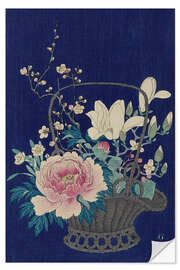 Wall sticker Bamboo flower basket, ca. 1932