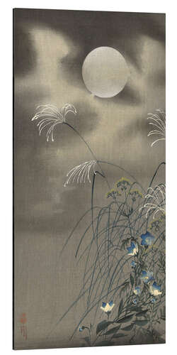 Aluminiumsbilde Grass and Flowers under a Full Moon, ca. 1900