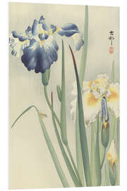 Hartschaumbild Schwertlilien, ca. 1900