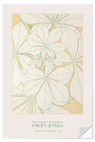 Selvklebende plakat Leaves from Nature No.1 (1856)