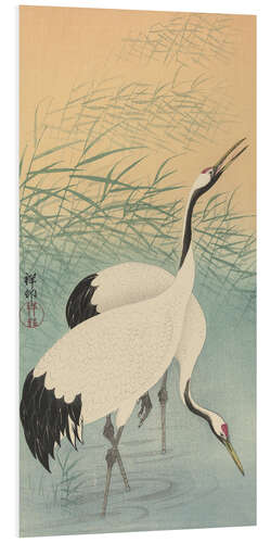 Foam board print Two cranes, ca. 1925