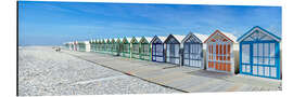 Cuadro de aluminio Cabañas de playa en la playa, Francia