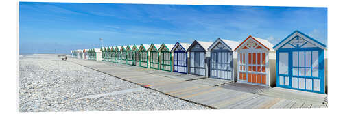 Foam board print Beach huts on the beach, France