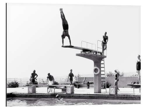 Quadro em alumínio Handstand no trampolim, 1935