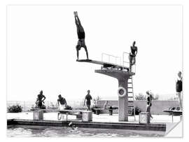 Wall sticker Handstand on diving board, 1935
