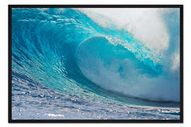 Gerahmter Kunstdruck Wellen im Ozean, Tahiti