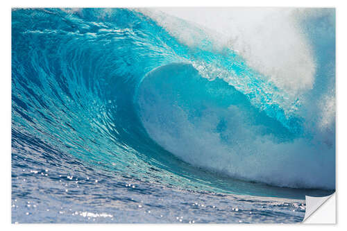 Selvklebende plakat Waves in the ocean, Tahiti