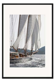 Gerahmter Kunstdruck Romantisches Segelschiff