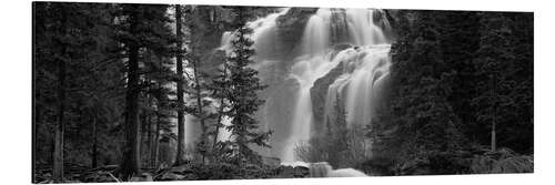 Aluminium print Waterfall in a forest