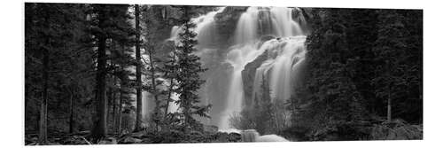 Hartschaumbild Wasserfall in einem Wald