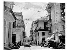 Tableau en plexi-alu Scène de rue à La Havane, Cuba, 1930