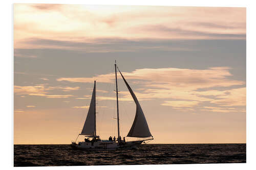 Foam board print Boat in the Pacific Ocean