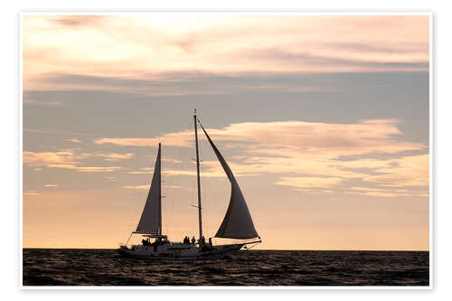 Plakat Boat in the Pacific Ocean