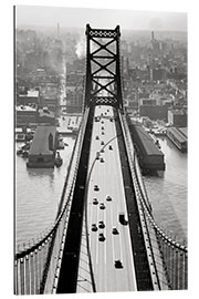 Tableau en plexi-alu Pont Benjamin Franklin, fleuve Delaware, États-Unis