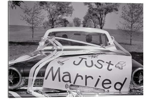 Galleriprint "Just Married" classic car, 1960s