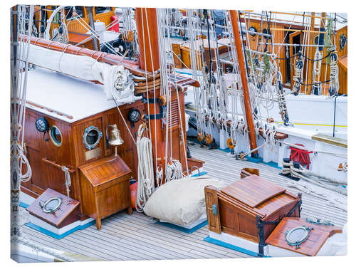 Canvas print Tall ships in port, Brittany, France