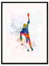 Gerahmter Kunstdruck Skateboardfahrer XI