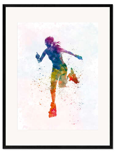 Framed art print Inline Skater XIII