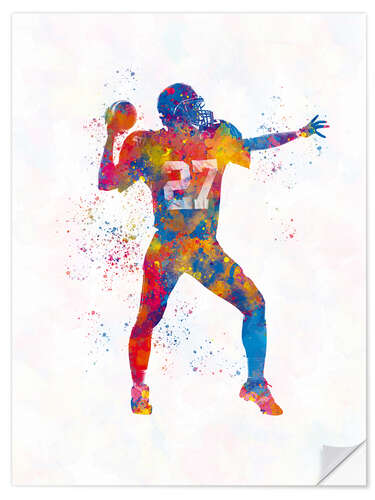 Wandsticker American Football Spieler XVII