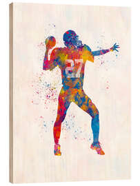 Quadro de madeira American football player XVII