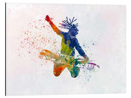 Tableau en aluminium Snowboarder IV