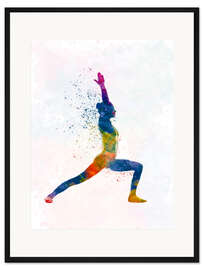 Gerahmter Kunstdruck Yoga-Übung VII